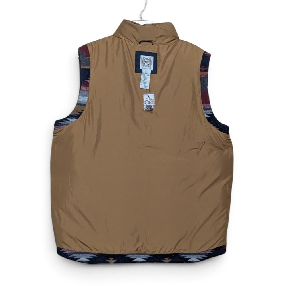 Cinch Mens L Aztec Southwestern Water Resistant Vest Cowboy Rodeo Full Zip NWT - Picture 4 of 15